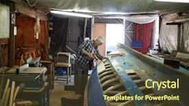  Presentation with drill - Slide set enhanced with mature grey-haired m aster background and a tawny brown colored foreground