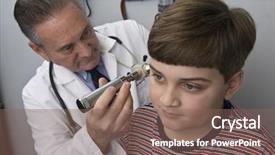  Presentation with physician - Beautiful presentation featuring portrait cuban children - mature hispanic physician examing young backdrop and a violet colored foreground