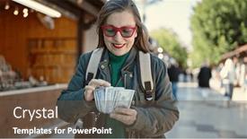  Presentation with counting - Presentation theme consisting of mature-hispanic-woman-with-grey background and a gray colored foreground