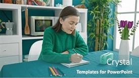  Presentation with hair color - Theme having mature-hispanic-woman-with-grey background and a  colored foreground