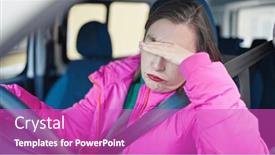  Presentation with hair - PPT theme enhanced with mature-hispanic-woman-with-grey background and a  colored foreground