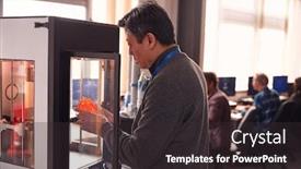  Presentation with college - Cool new theme with mature-male-college-student-studying backdrop and a dark gray colored foreground