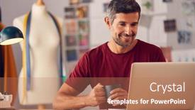  Presentation with black male female fashion - Presentation enhanced with mature-male-fashion-designer background and a coral colored foreground