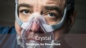  Presentation with covid - Beautiful theme featuring mature-male-patient-with-coronavirus backdrop and a dark gray colored foreground