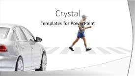  Presentation with runner - PPT theme having mature-male-runner background and a white colored foreground