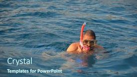  Presentation with sea - Amazing presentation having mature-man-diving-in-red backdrop and a ocean colored foreground