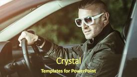  Presentation with intelligent car intelligent vehicle and - Slide deck having mature man driving a car background and a  colored foreground