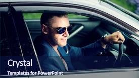  Presentation with intelligent car intelligent vehicle and - Amazing presentation having mature man driving a car backdrop and a  colored foreground