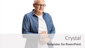 Presentation with stomach - Colorful presentation enhanced with mature-man-holding-his-stomach backdrop and a white colored foreground