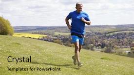  Presentation with avengers 3d man brave superhero - Cool new presentation with mature man jogging in countryside backdrop and a yellow colored foreground