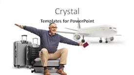  Presentation with ticket - PPT layouts featuring mature-man-sitting background and a white colored foreground