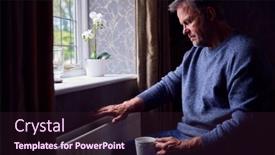  Presentation with energy crisis - Theme consisting of mature-man-trying-to-keep background and a wine colored foreground