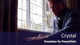  Presentation with energy crisis - Theme featuring mature-man-trying-to-keep background and a navy blue colored foreground