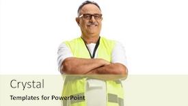  Presentation with young man wearing a hat - Slide deck consisting of mature-man-wearing-a-reflective background and a blonde colored foreground