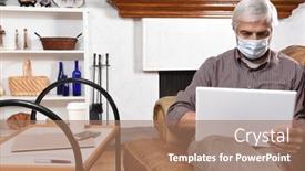  Presentation with surgical - PPT layouts having mature-man-wearing-a-surgical background and a coral colored foreground