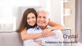  Presentation with daughter - Audience pleasing slide deck consisting of mature man with daughter backdrop and a lemonade colored foreground