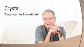  Presentation with bed - Audience pleasing presentation consisting of mature man with his walking backdrop and a pink colored foreground