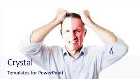  Presentation with malta - Presentation theme featuring mature-man-with-malta-flag background and a sky blue colored foreground