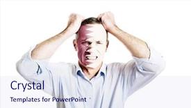  Presentation with qatar flag - Theme having mature man with qatar flag background and a  colored foreground