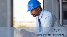  Presentation with using digital tablet - PPT layouts enhanced with mature-manager-using-digital-tablet background and a light blue colored foreground