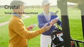  Presentation with play - Presentation featuring  background and a  colored foreground