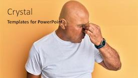  Presentation with tshirt - Cool new presentation with mature-middle-east-man-wearing backdrop and a yellow colored foreground