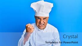  Presentation with middle east demographic - Audience pleasing PPT layouts consisting of mature-middle-east-man-wearing backdrop and a light blue colored foreground