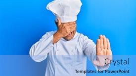  Presentation with middle east - Beautiful PPT theme featuring mature-middle-east-man-wearing backdrop and a light blue colored foreground