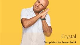  Presentation with middle east - Presentation theme featuring mature-middle-east-man background and a yellow colored foreground