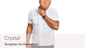  Presentation with infection - PPT theme with mature-middle-east-man background and a sky blue colored foreground