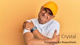  Presentation with middle east - Amazing slides having mature-middle-east-man backdrop and a coral colored foreground