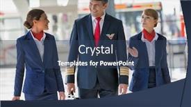  Presentation with pilot - Slide deck featuring mature-pilot-walking-with-two background and a ocean colored foreground