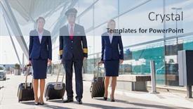  Presentation with flight - Cool new slide deck with mature-pilot-with-young-beautiful backdrop and a light blue colored foreground