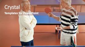  Presentation with ping pong - Slide deck consisting of mature player while explaining rules background and a red colored foreground