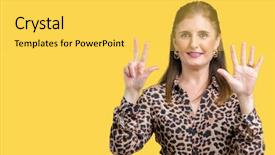  Presentation with math cubic roots of unity complex number - Cool new theme with mature rich woman wearing leopard backdrop and a yellow colored foreground