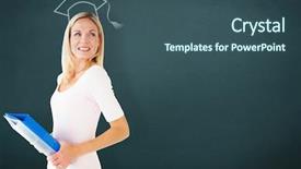  Presentation with teal - Slide deck having mature-student-smiling-against-teal background and a ocean colored foreground