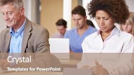  Presentation with further - Beautiful slide deck featuring mature students in further education backdrop and a coral colored foreground