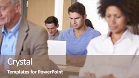  Presentation with further - Colorful slide set enhanced with mature students in further education class backdrop and a coral colored foreground