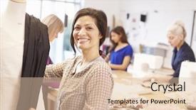  Presentation with design fashion - Slide deck enhanced with mature-students-studying-fashion background and a lemonade colored foreground