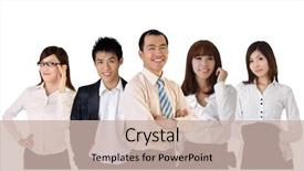  Presentation with business partner - PPT theme enhanced with  background and a  colored foreground