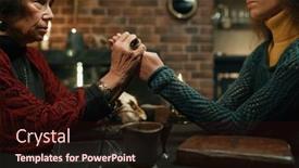  Presentation with fortune teller - Slides enhanced with mature-witch-fortune-teller-firmly background and a wine colored foreground