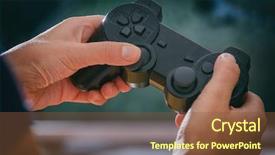  Presentation with video game - Amazing theme having mature woman or wife plays backdrop and a tawny brown colored foreground