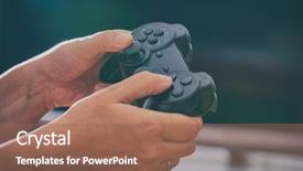  Presentation with video game 3d play games - Theme with mature woman or wife plays background and a violet colored foreground