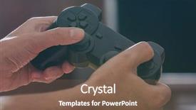  Presentation with video game 3d play games - Beautiful presentation theme featuring mature woman or wife plays backdrop and a violet colored foreground