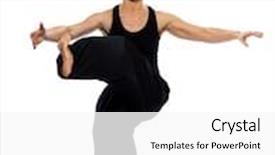  Presentation with tai chi - Presentation featuring mature woman praticing tai chi chuan in studio on isolated white background background and a white colored foreground