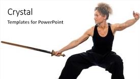  Presentation with tai chi - Amazing presentation theme having  backdrop and a  colored foreground