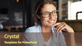  Presentation with cafeteria - PPT layouts with mature woman sitting in cafe background and a tawny brown colored foreground