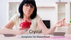  Presentation with reconcile - Theme having mature woman trying to reconcile background and a  colored foreground