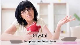  Presentation with reconcile - Audience pleasing PPT layouts consisting of mature woman trying to reconcile backdrop and a  colored foreground