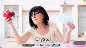  Presentation with reconcile - Theme having mature woman trying to reconcile background and a  colored foreground